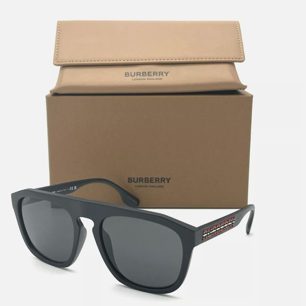 NEW Burberry Italy Matte Black Sunglasses
